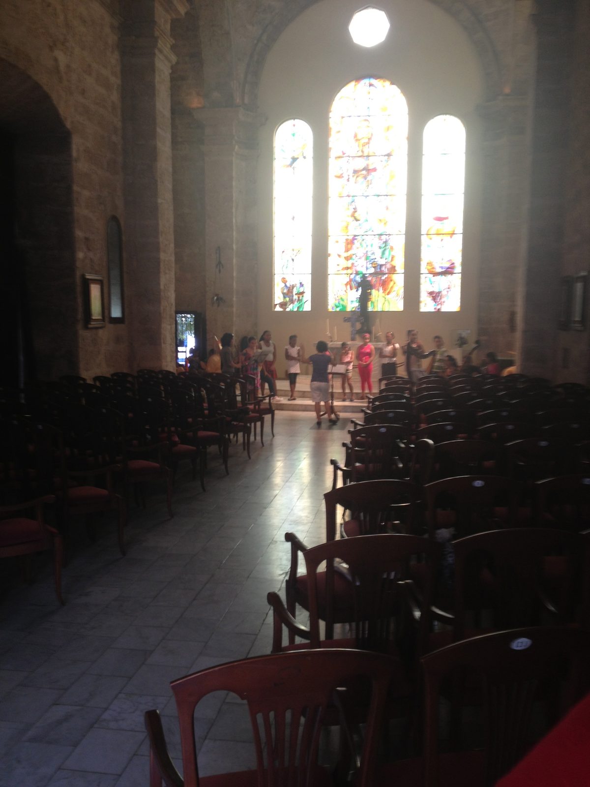 This is not a church.  Another performance space where some children were rehearsing.  The...